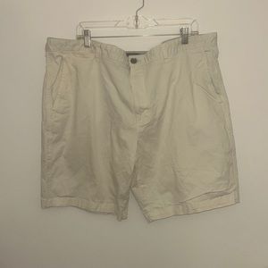 White Flat Front Shorts